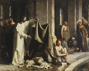 Cristo curando junto al pozo de Bethesda Carl Heinrich Bloch Pinturas al óleo